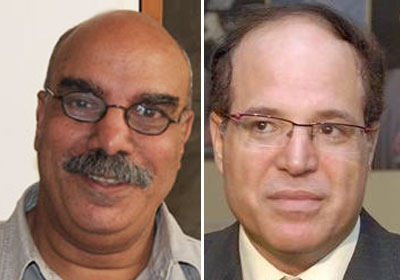 الروائي ناصر عراق والشاعر شعبان يوسف